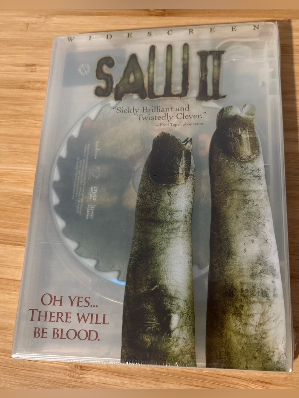 SAW II Widescreen DVD - Horror Movie Collectible Clear Case